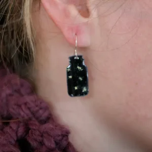 Fireflies in a Canning Jar Earrings