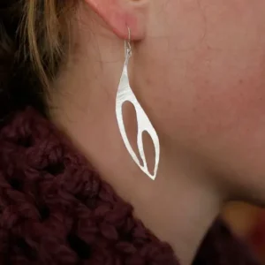 Feather Cutout Earrings