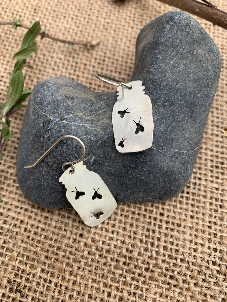 Fireflies in a canning jar