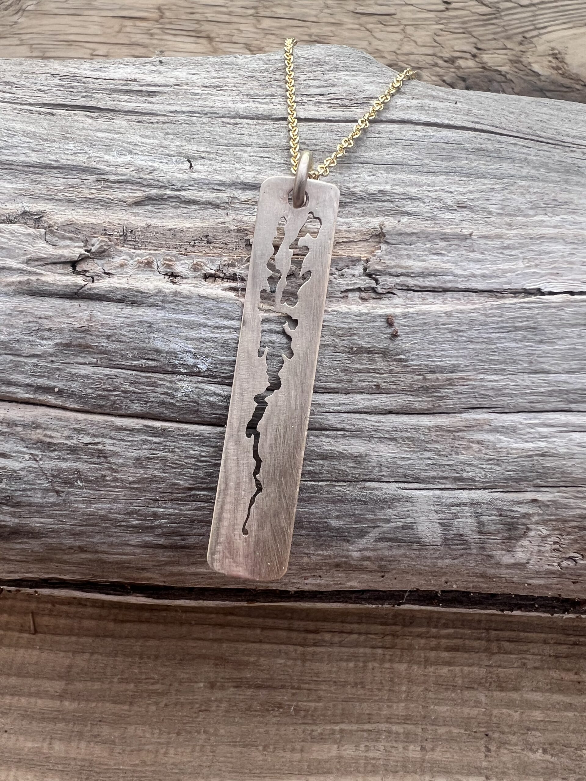 Lake Champlain pendant- Gold-filled - Image 2